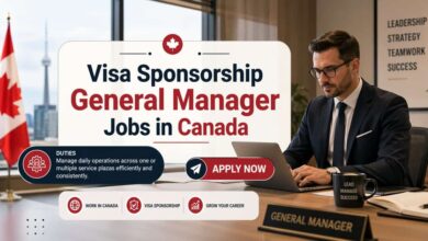 Visa Sponsorship General Manager Jobs in Canada