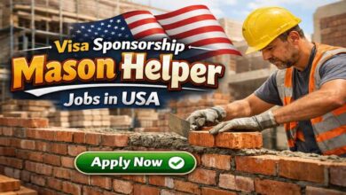 Visa Sponsorship Mason Helper Jobs in USA
