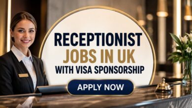 Receptionist Jobs in UK with Visa Sponsorship