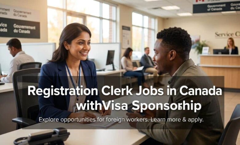 Registration Clerk Jobs in Canada with Visa Sponsorship