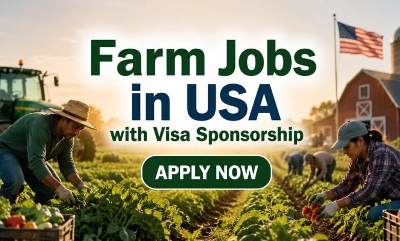 Farm Jobs in USA with Visa Sponsorship