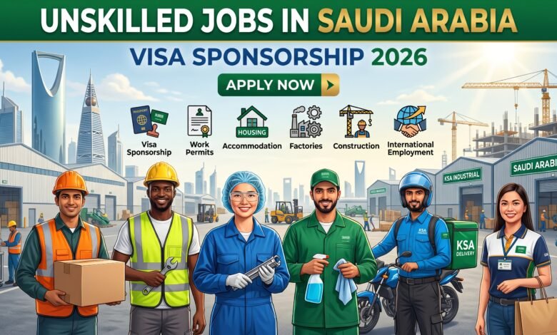 Unskilled Jobs in Saudi Arabia with Visa Sponsorship 2026 Apply Online